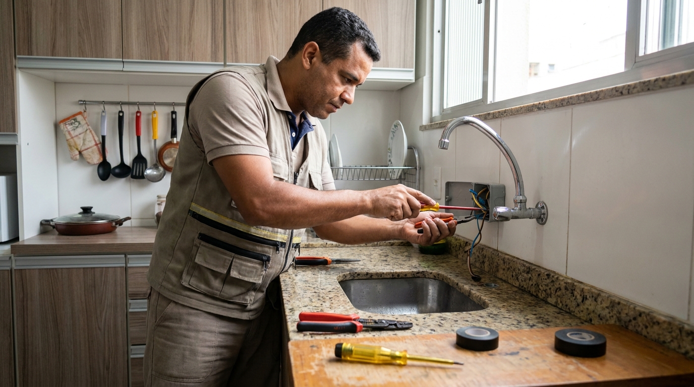 Instalação em Cozinha ou Área Gourmet na Morada dos Pássaros, Aparecida de Goiânia‑GO