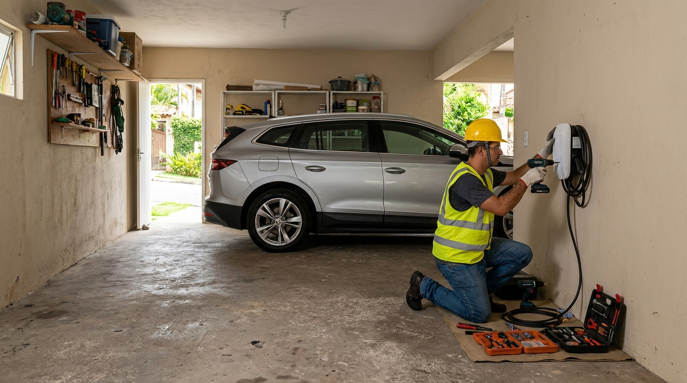 Instalação em Garagem ou Condomínio em Célia Maria, Aparecida de Goiânia‑GO