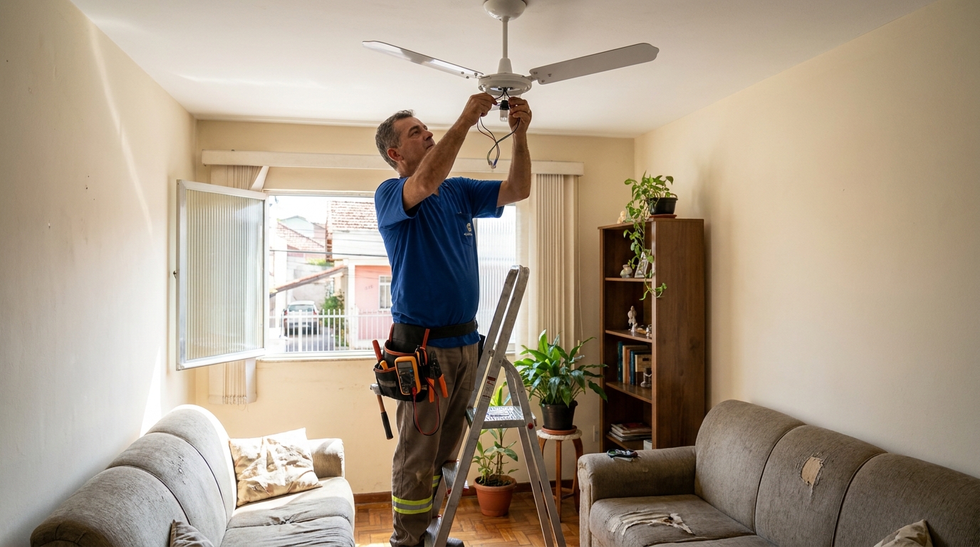 Montagem de Ventilador no Expansul, Aparecida de Goiânia‑GO