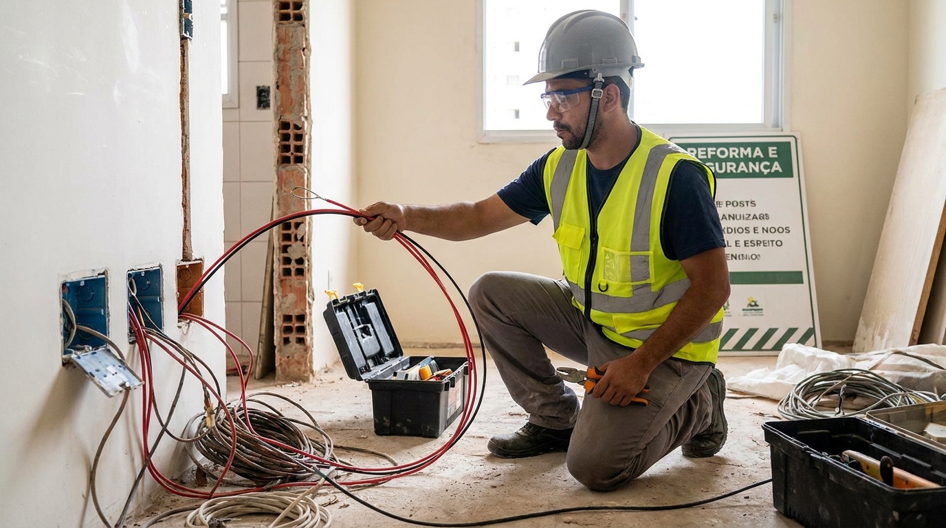 Substituição de Fios Antigos no Setor Oeste, Aparecida de Goiânia‑GO